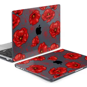 Batianda เคสแข็งพลาสติกแล็ปท็อปเพ้นท์สีคริสตัลสีดำ UV สำหรับ Macbook 11 12 13 14 15 16 M3 M2ชิป M1