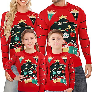 <span class=keywords><strong>Pull</strong></span> <span class=keywords><strong>de</strong></span> Noël <span class=keywords><strong>moche</strong></span> pour femmes et enfants - Polyester rayonne anti-boulochage tricoté avec motif <span class=keywords><strong>de</strong></span> personnage - Hiver - Product Image 4