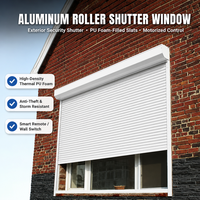 Roller Shutter Aluminium Alloy Komersial untuk Jendela Anti Badai dengan Operasi Otomatis untuk Bangunan Hunian dan Komersial