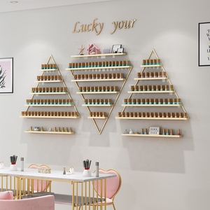 Modern Portable Metal Nail Polish <b>Display</b> Rack <b>Wall</b> <b>Mounted</b> for Nail Salon Shop Mall Supermarket Apartment Storage <b>Display</b> - Product Image 5