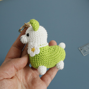<b>Amigurumi</b> Crochet Toys Products Doll Llama Alpaca <b>Yarn</b> Peluche Key Ring Key Pendant Crocheted Knitting Knit Llama Plush Keychain - Product Image 3