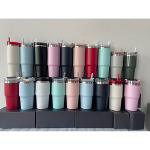 Tasse à <span class=keywords><strong>café</strong></span> et à eau isolée élégante haut de gamme avec paille, portable pour la voiture, cadeau pour femme, haute qualité - Product Image 3