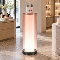Vitrine de présentation de cosmétiques OEM avec étagères éclairées et armoires de rangement pour les boutiques de produits de beauté modernes