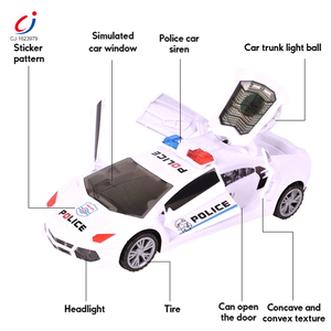 Voiture de <span class=keywords><strong>police</strong></span> jouet à piles Chengji, simulation de course, portes ouvrantes, avec musique et éclairage, pour enfants - Product Image 3