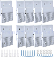 Système de fixation murale modulaire Hangyu en aluminium avec barre en Z et crochets français, garantie 5 ans pour la suspension de miroirs et d'images, conception modèle 3D