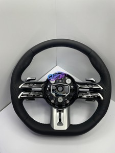 Volant en fibre de carbone pour Mercedes-Benz <span class=keywords><strong>AMG</strong></span> W204 W205 W211 W203 W212 W176 W213 Cla W210 W124 W177 W221 - Product Image 3