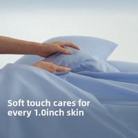 Parure de lit quatre pièces en coton pur 100 % pour l'été, qualité maternelle et infantile, couleur unie, avec drap-housse, housse de couette et taies d'oreiller