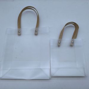 Eco-Friendly <b>Clear</b> Frosted Tote <b>Bags</b> Custom Logo Transparent PP Handbag Custom Logo Printed PP Transparent Shopping <b>Bag</b> - Product Image 4