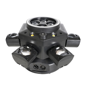 Luces Láser RGBW para Escenario, Cabeza de Haz de Seis Brazos con Ojos de Abeja Vajra, en Blanco Cálido y Rojo, Modo de Control DMX512 - Product Image 2