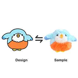 Nuevo Llavero de Peluche con Forma de Pájaro, Colgante de Animal de Peluche para Bolsa, Decoración <span class=keywords><strong>del</strong></span> Hogar, Regalo para Niñas, Anillo de Llavero de Pájaro Realista y Suave - Product Image 5