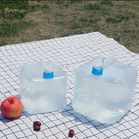 Sac à eau pliable Cubitainer 5L-20L, forme carrée, seau souple en plastique recyclable avec carton pour usage extérieur