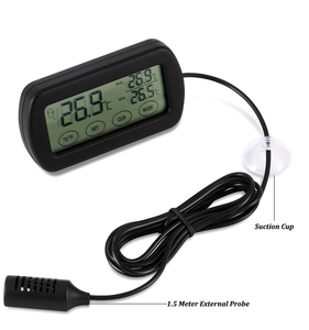 Termómetro Higrómetro para Reptiles con Pantalla Táctil - Sonda de 1.5m, Alarma de Máx./Mín. para Terrario/Acuario - Product Image 2