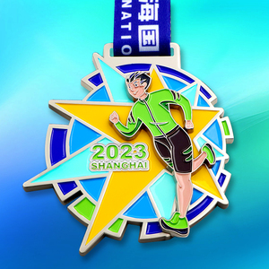 Medallas Personalizadas para Maratón con Cintas, Medallas Deportivas de Alta Calidad para Correr, Material de Aleación de Zinc, Artesanía de Esmalte 3D - Product Image 1