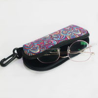 Sac à lunettes en néoprène à fermeture éclair léger et personnalisé avec impression Étui à lunettes de soleil portable avec clip