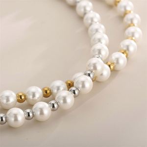สร้อยคอแฟชั่นประดับมุกเม็ดใหญ่สำหรับวันครบรอบ - Product Image 5