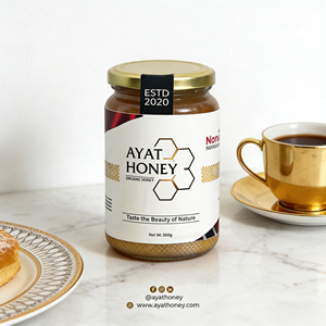 Miel de Salvia Ayat Premium Orgánica Cruda de Adi Abeba, Textura Fina, Sabor Suave, Producto Gourmet Saludable para Personas Conscientes de la Salud, Uso Diario - Product Image 1