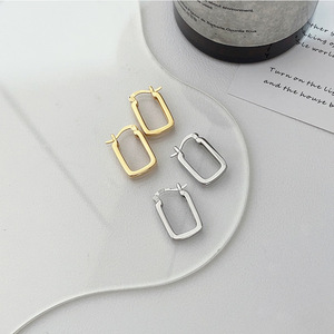 Ruitai S925 Sterling Silver Geometric <b>Cuff</b> <b>Earrings</b> White Gold Color Everyday Wear - Product Image 3