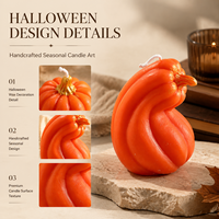 Handgemachtes Kürbisförmiges Duftkerzen-Set für Halloween Herbst-Dekoration Geschenk Heimdekoration, Herbst-Ernte-Kerze OEM Private Label