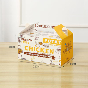 2026年新PLD工場製、使い捨て携帯用フライドチキンバーガーフライセット用紙箱、レストラン食品包装用、自由設計 - Product Image 5