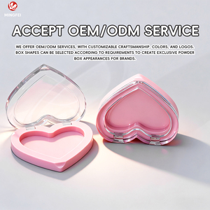 シングルカラーハート空アイシャドウパレット透明ふた付きプレスロック腹筋プラスチック素材女性用美容製品 - Product Image 5