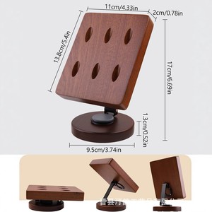 Iron rotatable wooden dart storage rack <b>desktop</b> <b>shelf</b> creative storage organization rack - Product Image 1