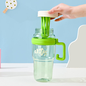 Vaso de Plástico de 40 oz con Diseño Nuevo, con Pajita y Asa, Super Gran Capacidad, Multiusos, Cubo para Hielo, Filtro para Té - Product Image 4