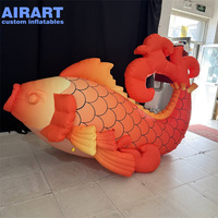 Mascotte gonflable de poisson rouge porte-bonheur pour la décoration des événements du Nouvel An chinois, pour la publicité