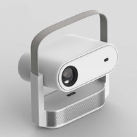 Projecteur Full HD 1080P pour cinéma maison, petit et portable, 500 lumens ANSI, LED, Android 14.0, avec haut-parleur, projecteur à haute luminosité