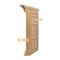 Porte miniature pour maison de poupée ILAND, porte de fée miniature en bois 1:12 non peinte pour la création de scènes de maison de poupée, meubles artisanaux. (Faire face vers l'intérieur)