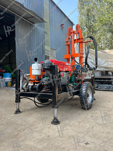 Xách tay 160m DTH Mini thủy lực giếng khoan Giàn Khoan Trailer gắn nước giếng Giàn Khoan với động cơ bơm động cơ thành phần cốt lõi - Product Image 6