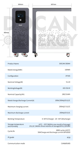 EU Romania Free Ship 15Kw 16kwh Lithium <b>Battery</b> Vertical 51.2V 300Ah 314ah Storage Lithium Solar Photovoltaic <b>Battery</b> Pack - Product Image 3