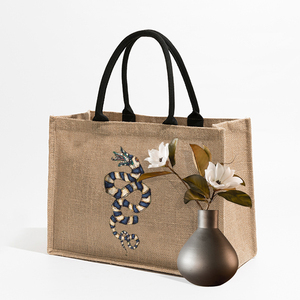 Bolsa de Playa Extra Grande Personalizada con Diseño de la Película de Terror <span class=keywords><strong>Beetlejuice</strong></span>, de Lino, Ecológica, Duradera, con Monograma, para Regalo - Product Image 3
