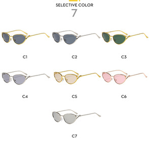 Fashion New <strong>Korean</strong> Style Luxury Trendy Women Sunglasses Sun <strong>Glasses</strong> Versatile Street Metal Cat Eye Shades for Ladies - Product Image 6