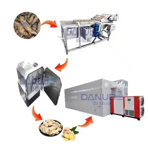 Heat <b>Pump</b> Dryer Ginger Dehydration Machine Turmeric Ginger <b>Washer</b> Dryer Ginger Slicing Drying Machine - Product Image 1