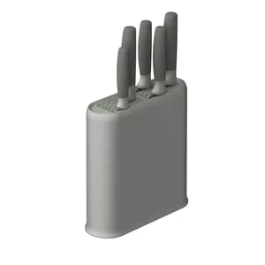 Juego de 6 cuchillos con bloques de almacenamiento y hojas equilibradas para uso en la cocina - Product Image 1