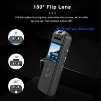 Caméra corporelle miniature QZT 256G avec prise en charge de l'audio bidirectionnel, 4K, 1400 mAh, caméra d'action avec clip dorsal