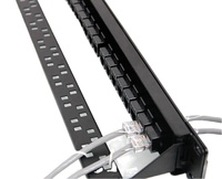 Panel Patch Telekomunikasi 19-Inch 1U Rack Mount CAT6/CAT5E/CAT6A UTP Rj45 24 Port/48 Port CAT6/CAT5E/CAT6A