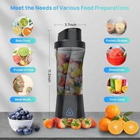 Mixeur Portable Rechargeable Haute Puissance 360W, Mini Blender de Voyage, Mixeur Électrique pour Smoothies, Tasse à Jus, Shaker Protéiné