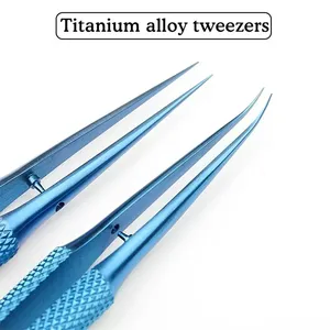 แหนบโลหะผสมไทเทเนียมความแม่นยำสูง เครื่องมือซ่อมโทรศัพท์มืออาชีพ แหนบสำหรับลายนิ้วมือและสายไฟฟ้า แหนบป้องกันแม่เหล็กสำหรับอุปกรณ์อิเล็กทรอนิกส์ - Product Image 1