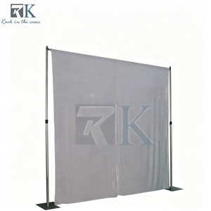 Aluminum Pipe and Drape Durable <b>Backdrop</b> <b>Stand</b> Curtain Rod with Metal Base for Wedding - Product Image 1
