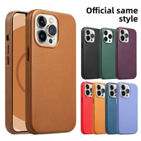 Étui de protection officiel en cuir PU magnétique personnalisable avec logo, antichoc et antichute pour iPhone 17 Pro Max et 16 Plus