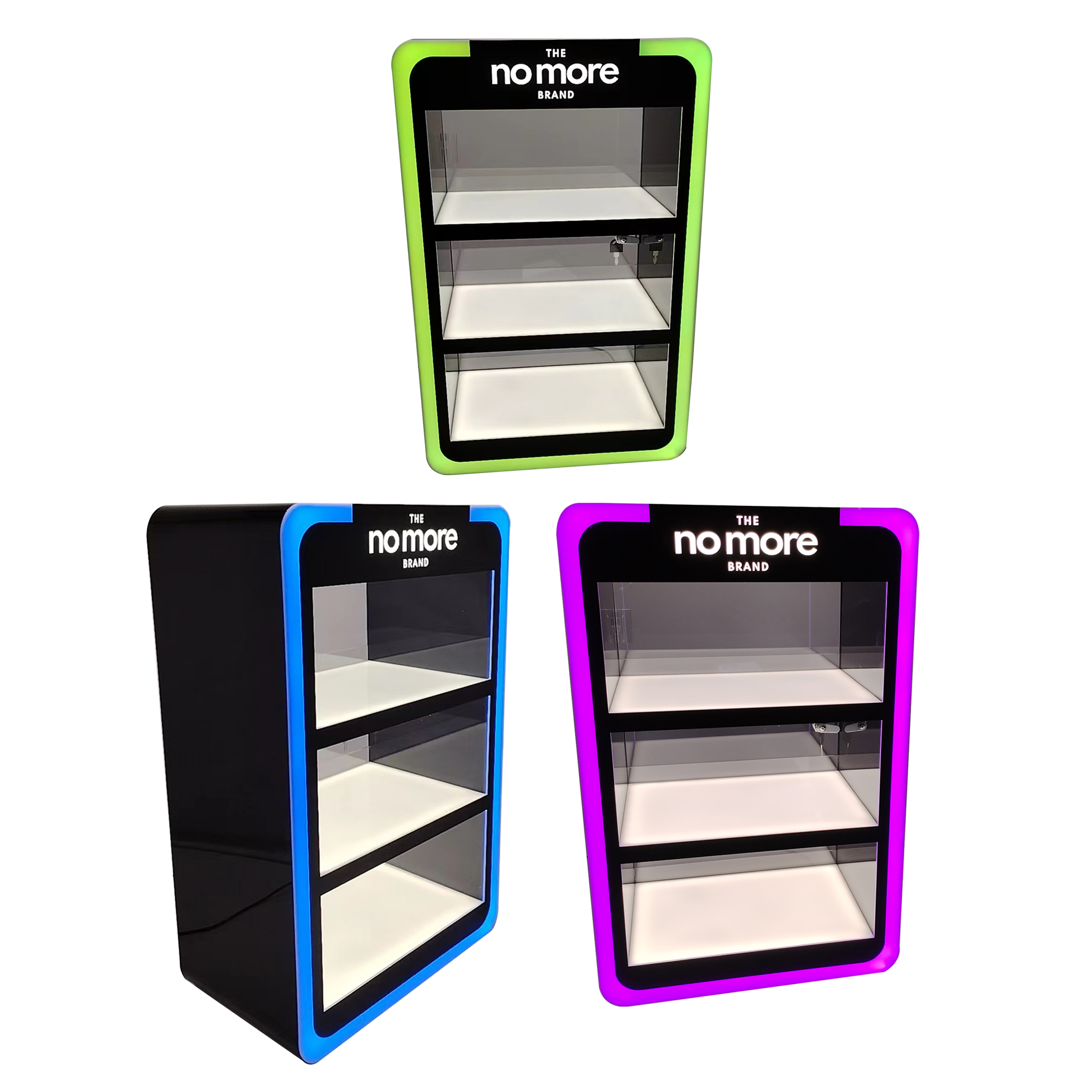 Light Duty Multiple Display Case Color Changing LED Light Countertop Acrylic Display Stand & Racks — view 5