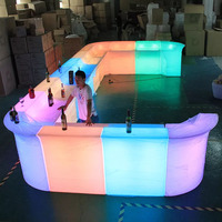 Mobilier de Bar Commercial, nouvelles Tables LED en plastique Portable, meubles de comptoir de maison, ensembles de meubles de Bar LED, comptoir de Bar Mobile