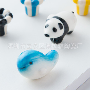 Bora – poignées de meuble en céramique, boutons colorés en forme de Panda, pour porte de tiroir, décoration de chambre d'enfant, LS163 - Product Image 3