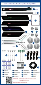 Layar Pencahayaan LED Dinamis 64-Warna untuk Range Rover Sport Panel LED Ambient Dinamis dengan Kontrol Aplikasi Aksesoris Interior - Product Image 5
