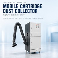 Bras d'aspiration flexible avec capot anti-poussière, collecteur de poussière portable pour l'extraction des fumées de soudage, collecteur de poussière industriel à cartouche
