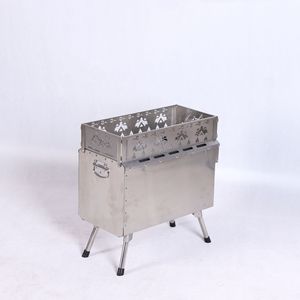 Stainless Steel Wood Burning <b>Stove</b> Portable Outdoor Sauna Heater For Tent Use Durable Design Silver Color - Product Image 3