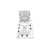 Boîtier de terminaison FTTH multi-opérateurs Melontel MT-12381 gris en plastique, type intérieur, 32 fibres optiques, pour raccordement de fibres optiques
