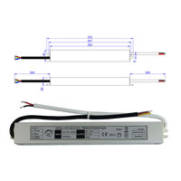 Transformateur à tension constante étanche IP67 certifié ETL CE SAA, 12V CC 5A 60W, PFC élevé >0.9, sans scintillement, pour LED ultra-minces