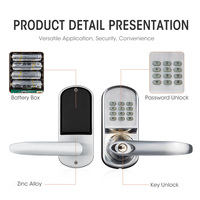 Eletronic Digital Fechadura Zwave Serrure de porte Télécommande par Smart Phone APP Mot de passe Serrure de porte intelligente